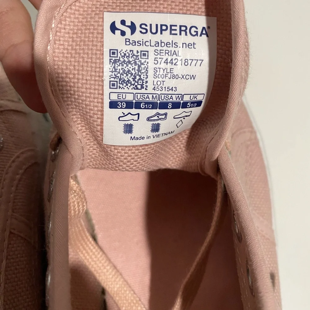 Superga‎ Women's Blush Pink Platform Sneakers Canvas 8